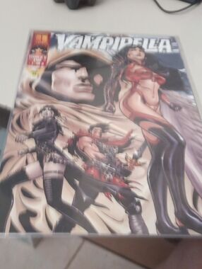 Vampirella Comic Cover Art Comic- Red, Black
